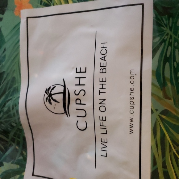 Cupshe Blue Striped Triangle Low Rise Bikini Size Small - Picture 9 of 13